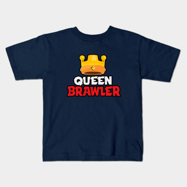 Queen Brawler Kids T-Shirt by Marshallpro